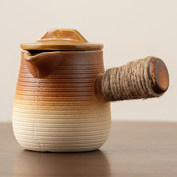 Ceramic Baked Milk Tea Pot Can Be Dry Boiled Boiled Tea Warm Milk Pot Teapot Tea Infuser