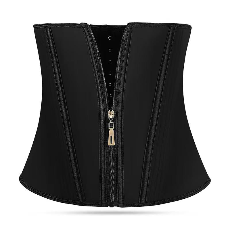 

Body Shaping Waist Zipper Showing Body Sport Latex Tummy Control Belt Postpartum Body Shaping Girdle S чорний