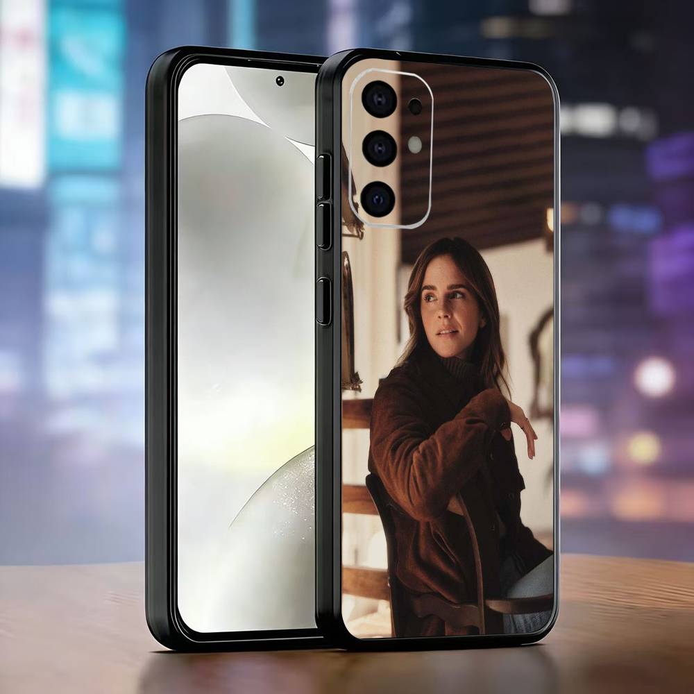 E-Emma W-Watson Actor Phone Case Black Silicone Soft For Samsung S25,S24,S21,S22,S23,S30,Ultra,S20,Plus,Fe,Lite
