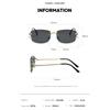 New Small Narrow Rimless Sunglasses Fashion Frameless Rectangle Tinted Lens Eyewear 90s Glasses designed for ladies Men
