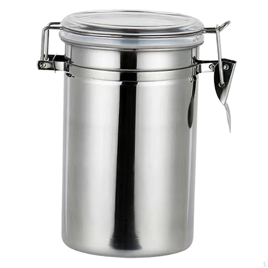 Lufttett oppbevaringsbeholder for kaffebønner, Multifunksjonell kjøkkenbeholder for korn, Te-sukkerbeholder
