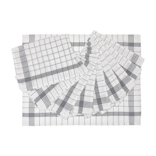 SG Accessories Bistro Milan Checked Dish Cloths (Pack of 10)