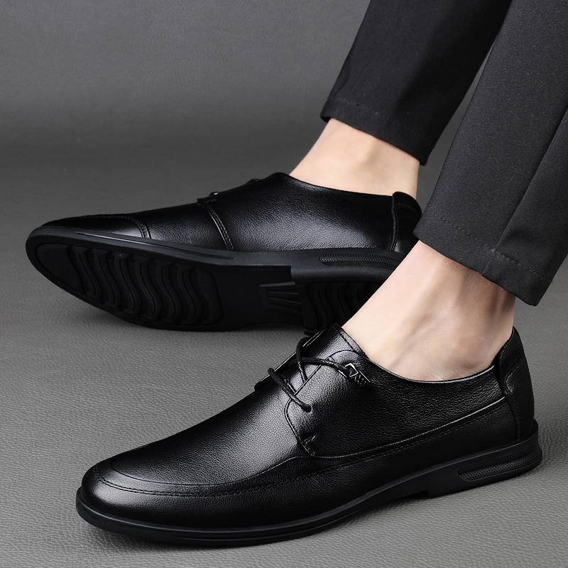 Men's Shoes Genuine Leather Banquet Shoes British Retro Men's Cowhide Leather Shoes Business Leather Shoes