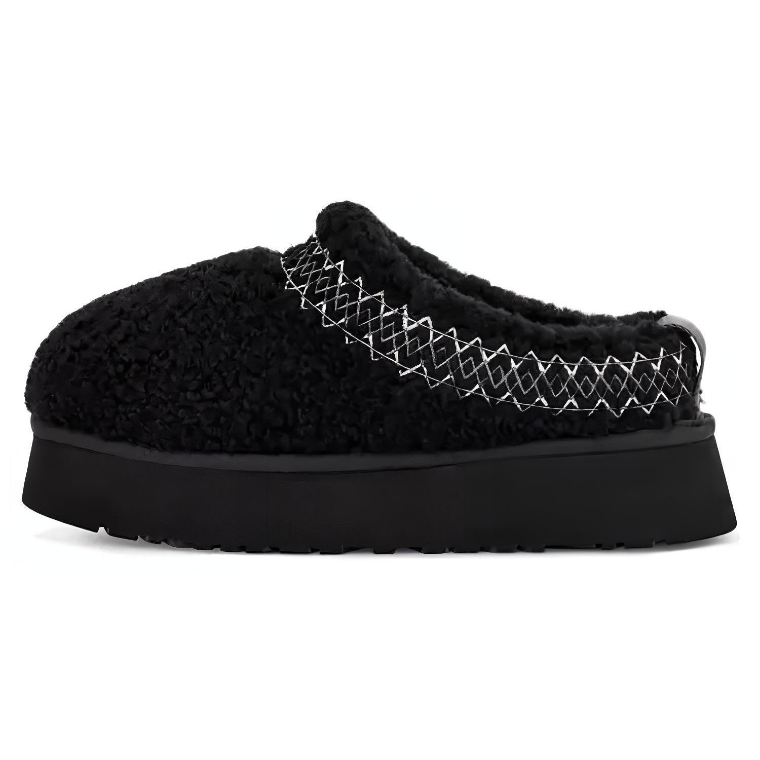 

New UGG Tazz Slipper Heritage Braid Black Women s 1143976-BLK 37