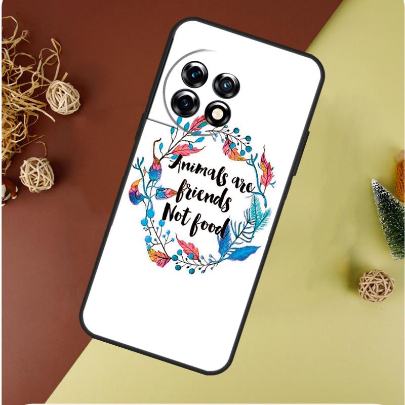 Veganism Vegan Quote Phrase For OnePlus 13 13R 12 12R 11 9 10 Pro 8T 9RT 10T 10R N20 N30 Nord CE 2 3 4 Lite Phone Case
