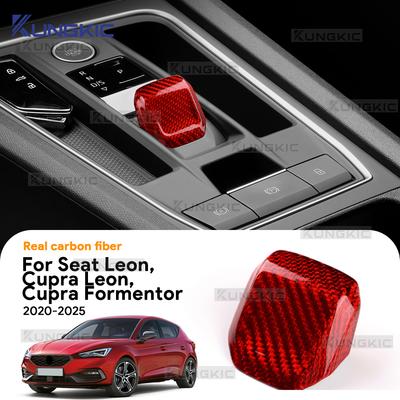 Für Seat Leon MK4 Cupra Leon Cupra Formentor 2020 2021 2022 2023 2024 2025 Echte Trockene Kohlefaser LHD RHD Schaltknauf Zierleiste