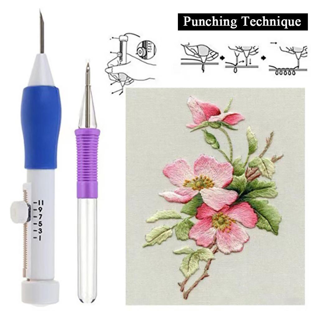 7/9/136pcs Cross-stitch Punch Needle Stitching Punch Set Needlework Embroidery Craft Tools for DIY Craft Sewing Stitching Tool