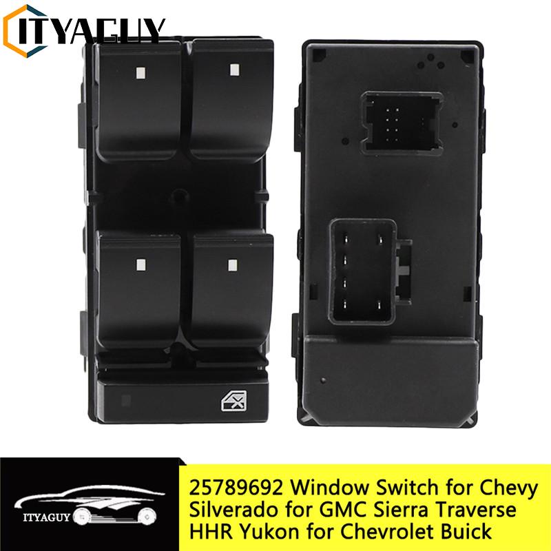 

2094512 Переключатель управления левым окном для Chevy Silverado для GMC Sierra Traverse HHR 1500 2500HD 3500HD Yukon для Chevrolet