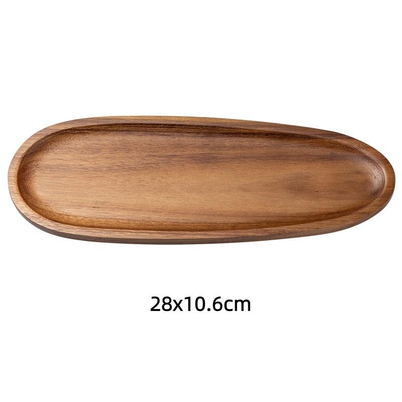 Japanese Style Storage Tray Irregular Cloud Shaped Wooden Tray For Bread Dessert Cake Coffee Tea Cup Household Organizer Plate