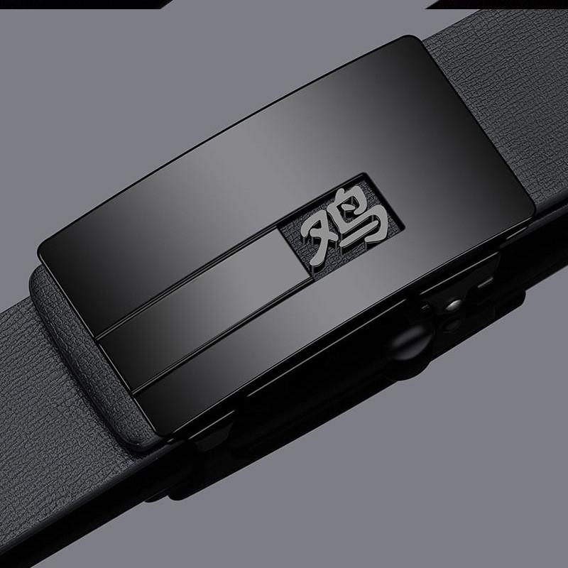 Chinese Zodiac Automatic Buckle Belt For Men With Leather Finish Style Business