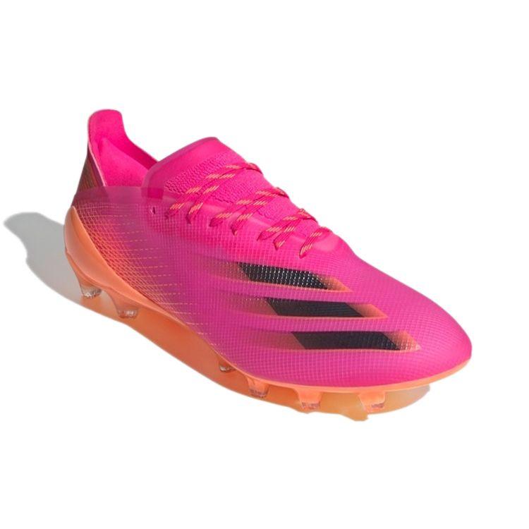 Adidas X Ghosted .1 Round Toe Lace-Up AG (Rubber Short Studs) Non-Slip Balance Soccer Shoes Men Soccer Shoes Magenta FW6976