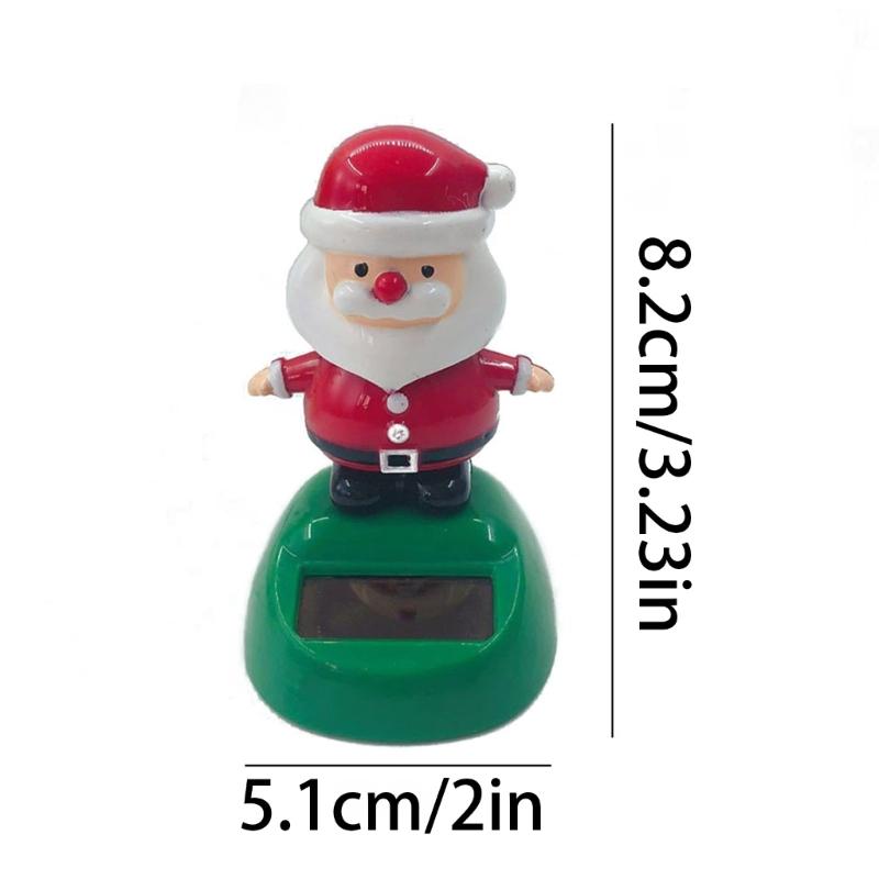 Solar Powered Car Dashboard Decors Funny Christmas Office Cab Accessories Interior Decoration for Adults Christmas