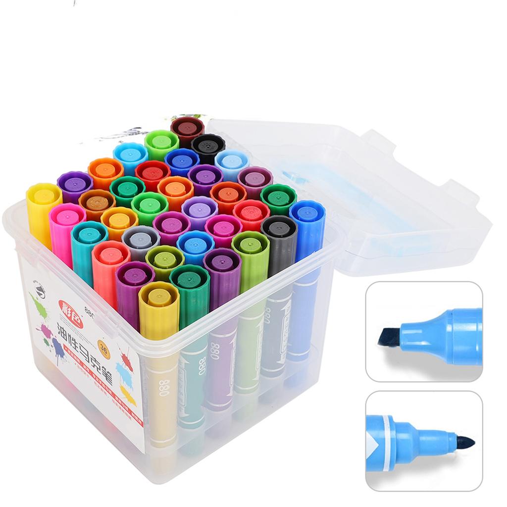 Doppelspitzen Ölmarker Kinder Handgezeichnet Hakenstift Skizzierwerkzeug Kunstbedarf 880 36 Farben