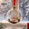 Fillable Christmas Ball Clear Acrylic Ball, DIY Transparent Ornament for Xmas Hanging Tree, Holiday, Wedding, Party, Home Decoration Lightweight