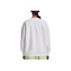 Under Armour Summit Solid Logo Print Crew Neck Long Sleeve Sweatshirt Women Sweatshirt White 1374118-100