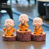 Handmade Cute Little Monk Resin Ornaments for Desktop Decoration