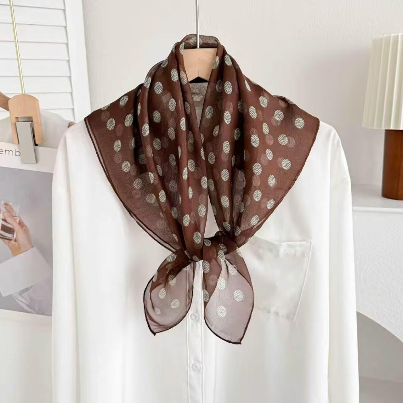 Summer light 100% mulberry silk silk scarf breathable silk silk scarf sun protection versatile chiffon square scarf decorative scarf women 65