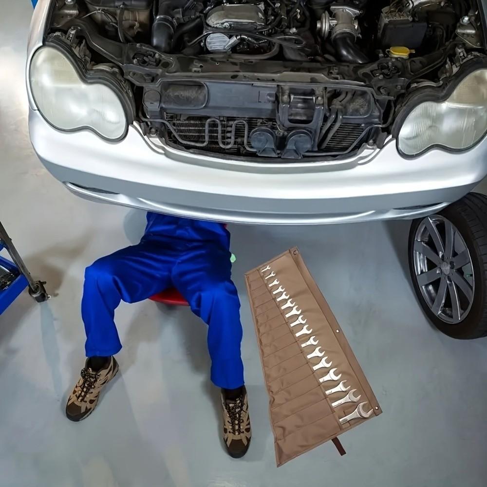 16-Pocket Tool Storage Bag Multi-Purpose Wrench Pouch Portable Wrench Storage Bag