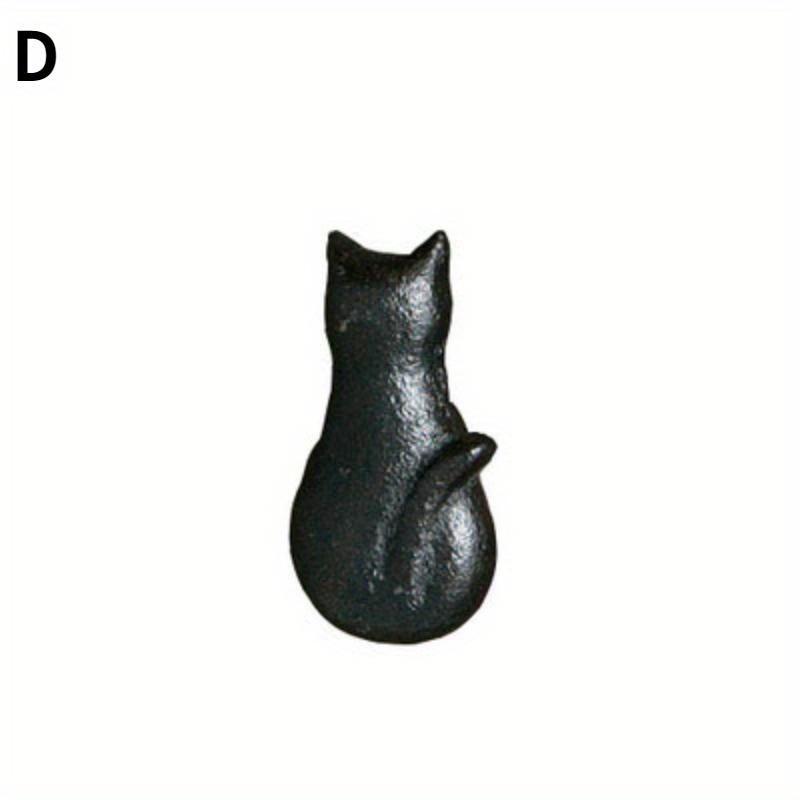 

Ручки в форме кошки из чугуна, матово-черные, американские ручки для ящиков, ручки для шкафов и ручки, креативный декор, мебельная фурнитура D
