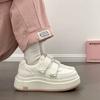 Anise white shoes women's 2025 spring new Velcro women's shoes platform McQueen fashion retro sports board shoes women