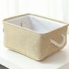 Medium Linen Fabric Storage Box for Underwear and Toys Organization