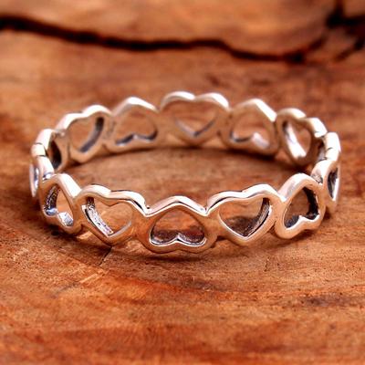 925 Sterling Silber Ring, Herzring, Ehering