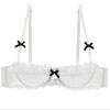 Sexy Lace Bra Set for Women Plus Size Half Cup Sheer Ultra Thin Nipple Concealed Erotic Lingerie Push Up Comfort Underwear Set