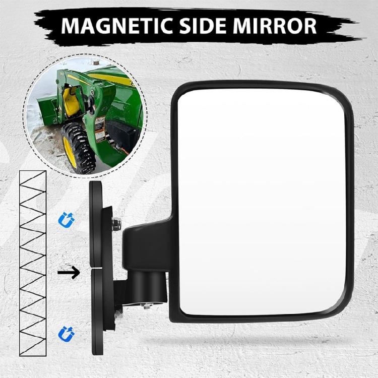 Adjustable Rearview Mirror Golf Cart Replacement Side Mirrors with Screws Gasket Magnetic Side Mirrors Easy Installation