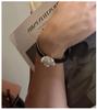 S925 Sterling Silver Korean Niche Big Flower Leather Bracelet - Retro Fashion Jewelry
