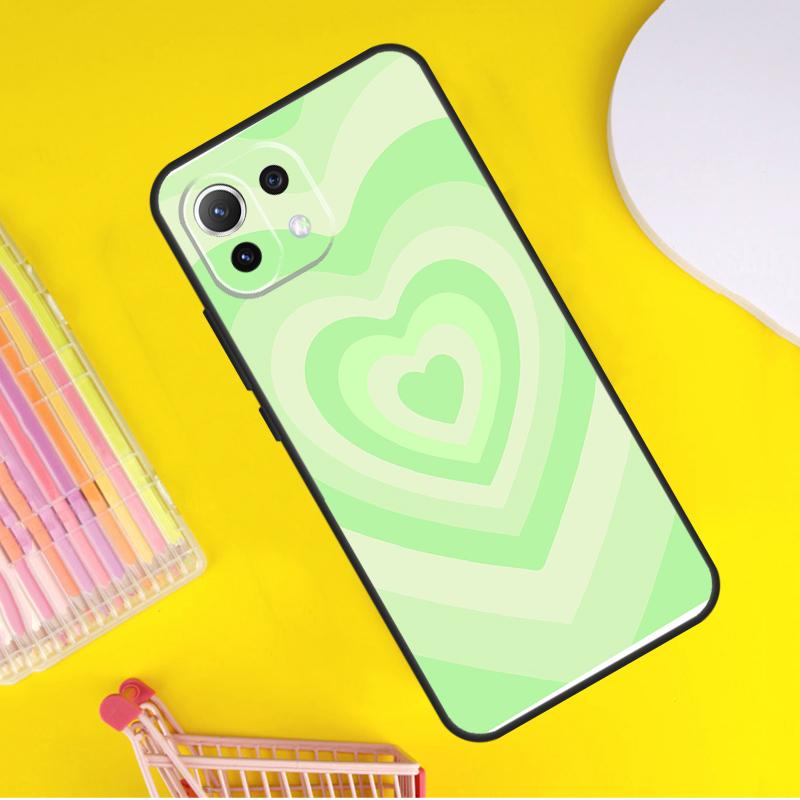 Latte Pink Brown Heart Aesthetic Cover For Xiaomi 13 14 Ultra 11T 12T 13T 14T Pro POCO X7 Pro X3 X5 F3 F5 F6 M6 X6 Pro Case