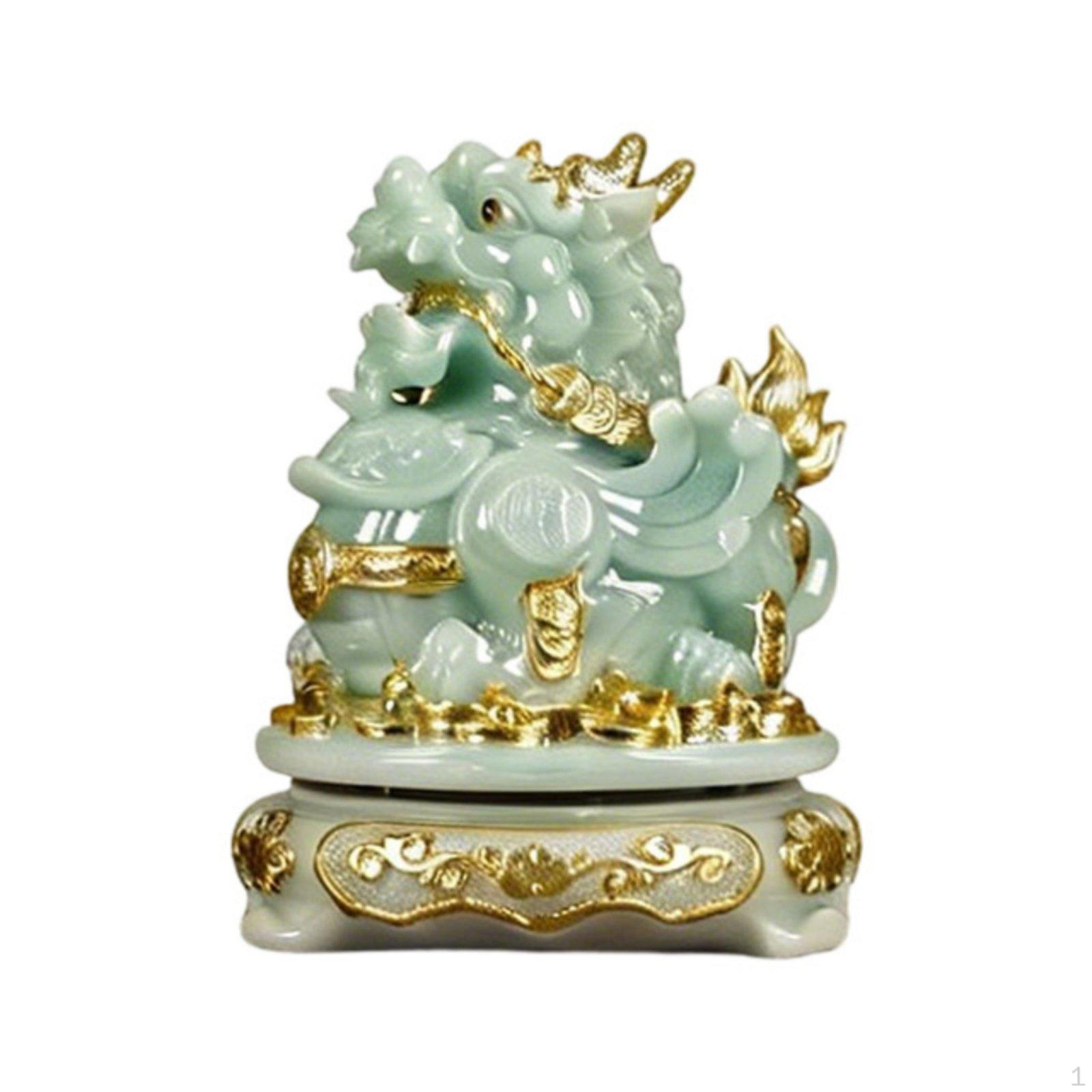 Auspicious Creature Statue Figurine Housewarming Gift Detailed Craftsmanship Chinese Wealth