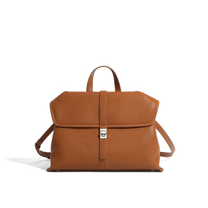 Messenger Bag Casual Women's Cowhide Commuting Exquisite Versatile Messenger Bag Women's High-end Leather Portable Shoulder Bag