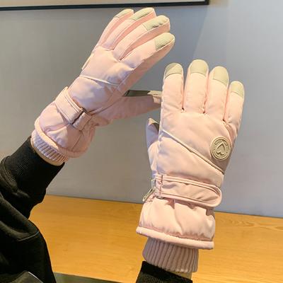 1 Paar Damen Skihandschuhe Rutschfest Wasserdicht Winddicht Touchscreen Fleece Thermohandschuhe Winter Kaltes Wetter Warm Dick Outdoor Radhandschuhe