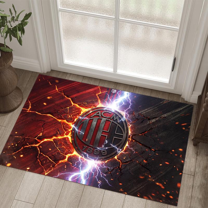 AC Milan Design Crystal Velvet Carpet Cozy Non?Slip Printed Rug For Bedroom Living Room Entrance