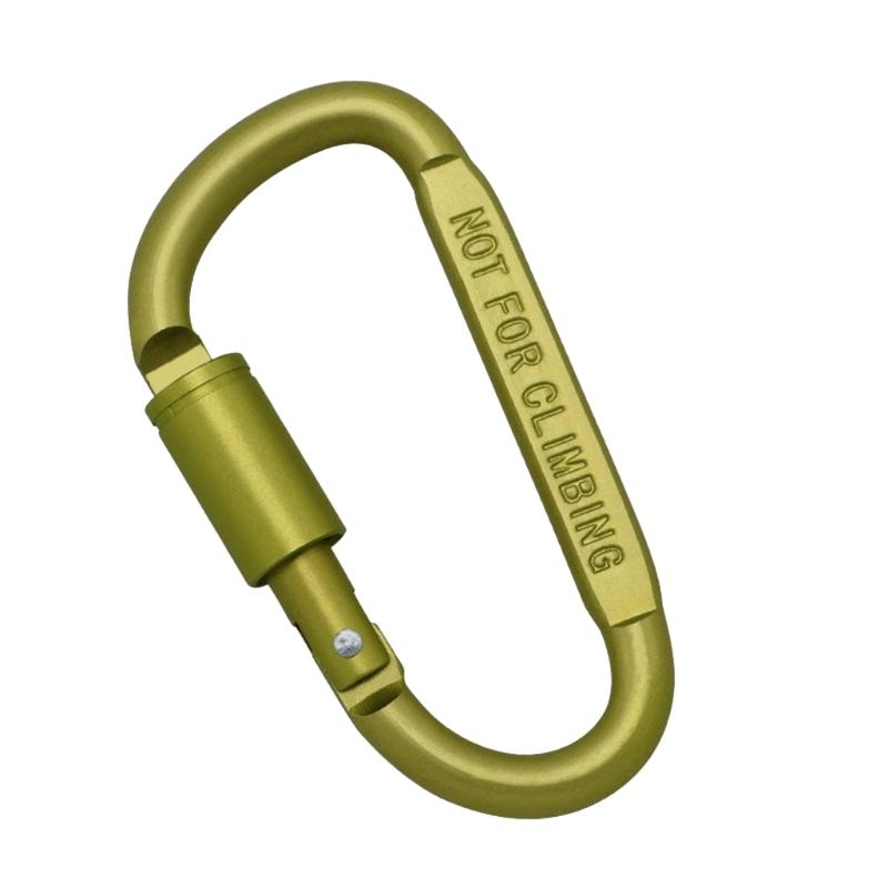 Robuster Twistlock D-Form Schnalle Felskletterkarabiner Ersatz Aluminiumlegierung Bergsteiger D-Ring Clip