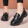 New Autumn Casual Shoes Medium Comfortable Soft Sole Non-slip Middle-aged Flat Shoes Soft Leather