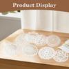 16 Pieces Lace Doilies for Tables, 6 Inch Rustic Crochet Lace Coasters Table Decors Doilies Round Placemats for Kitchen Dining Room Wedding Vase