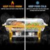 Chafing Dishes for Buffet 8 Qt High Grade Chafing Dish Buffet Set Full Size Pan Rolled-Edge Design Food Warmers for Parties Buf