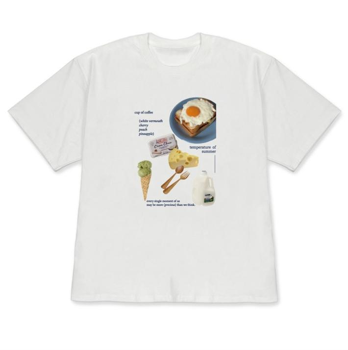 

Minimalist TShirt Aesthetic Cute Breakfast Graphic Tee Casual Short Sleeve Shirt for Unisex Women Kawaii Stylish and Versatile S