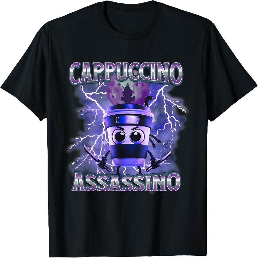 HUYTEDX Italian Brainrot Cappuccino Assassino, Funny Cappuccino Meme T-Shirt S