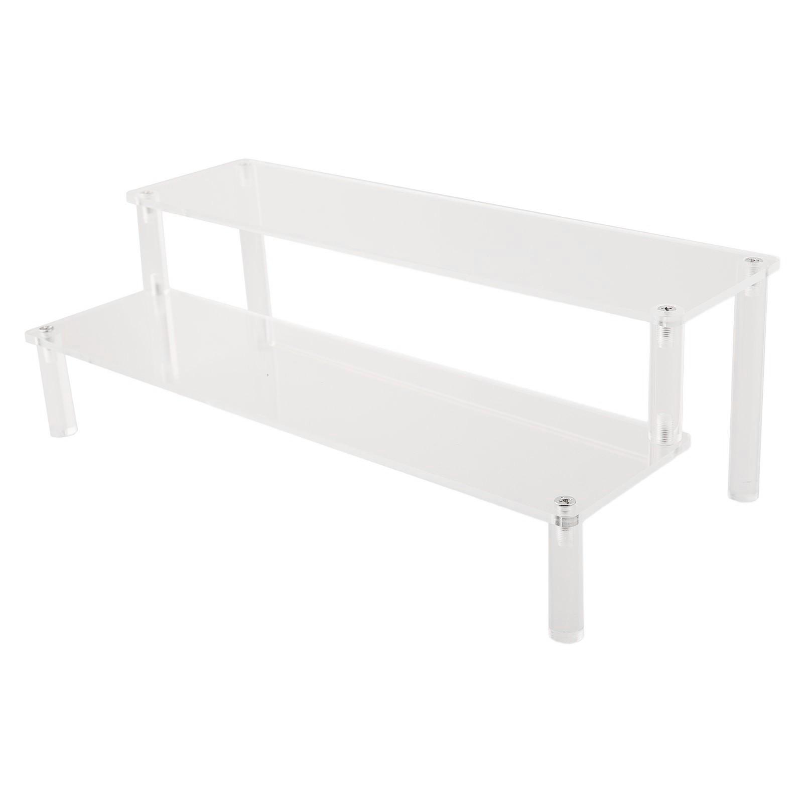 

Настольный акриловый стенд для хранения Прозрачная полка для хранения Съемная конструкция 2 layers 30cm