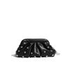 Trendy Shoulder Crossbody Clutch Bag with Mushroom Studs Chain Wrinkled Design Women's Fashion Underarm Bag for Multiple Occasions