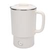 Portable Electric Kettle White 600ml Stainless Steel Interior Insulated Hot Water Kettle for Tea Coffee