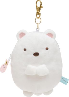 San-X Sumikko Gurashi Plush Reel Pass Case Polar Bear PB69301 H14.5 X W11.5 X D4.5cm