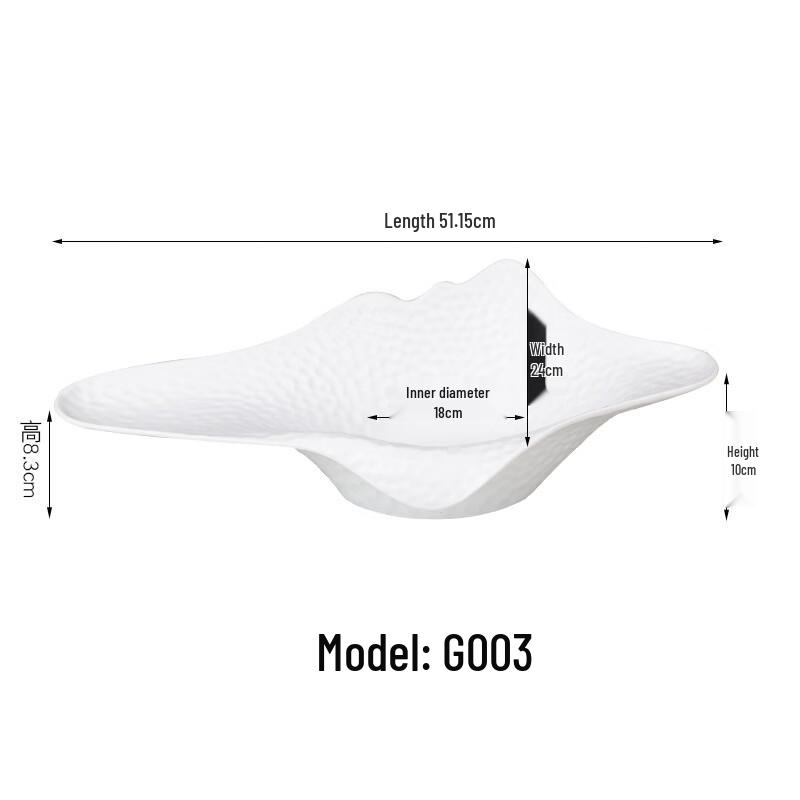 JINMEILI Melamine Shell-shaped Seafood Serving Platter