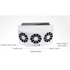 Solar Car Fan USB Rechargeable Exhaust Fan Air Circulation Cooling and Heat Dissipation High Wind Power 3 Head Ventilation Fan