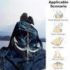 1pc Nautical Anchor & Waves Printed Throw Blanket - High-Quality Polyester, Rectangular, Knit Fabric, Ideal for Cozy Home Decor & Unique Gif