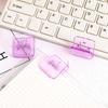 10Pcs Colorful Transparent Binder Clip Set Cute Plastic Paper Clamps for Office School Test Papers Bills Study Materials Desktop Organization Supplies