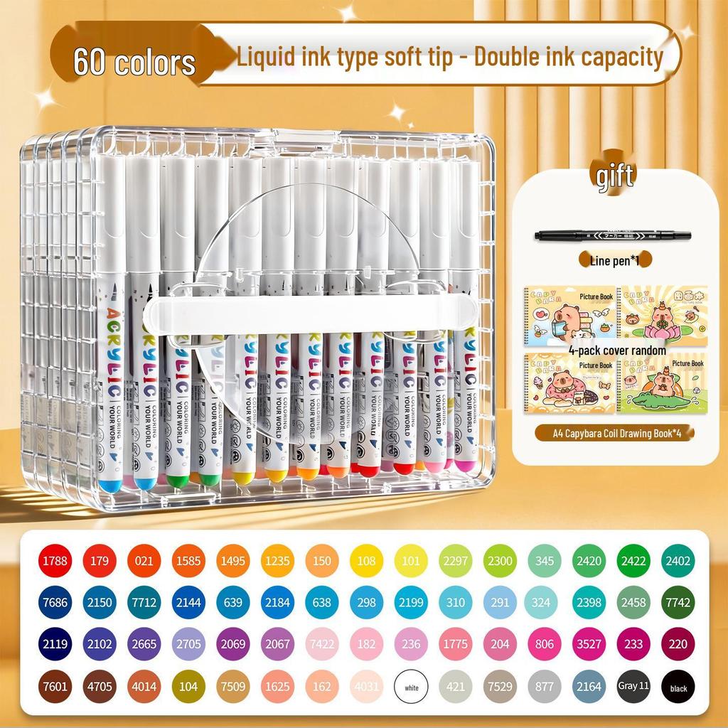 Wasserdichter Acrylmarker mit weicher Spitze - Nicht verschmierend, ideal für Schüler & DIY-Kunst.