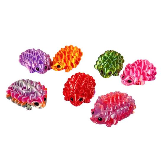 

Pinecone Hedgehog Ornaments with Movable Joints 3D Printed Colorful Articulated Toys for Children Animals Fidget Toys Party Favor Stocking Stuffer A